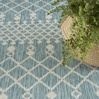 Nourison Positano POS02 Aqua Area Rug Texture Image