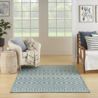 Nourison Positano POS02 Aqua Area Rug Swatch Image