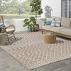 Nourison Positano POS02 Beige Area Rug Corner Image
