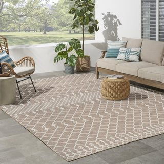 Nourison Positano POS02 Beige Area Rug Corner Image