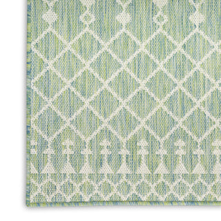 Nourison Positano POS02 Blue Green Area Rug Corner Image