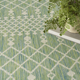 Nourison Positano POS02 Blue Green Area Rug Texture Image