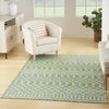 Nourison Positano POS02 Blue Green Area Rug Corner Image