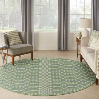 Nourison Positano POS02 Blue Green Area Rug Swatch Image