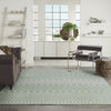 Nourison Positano POS02 Blue Green Area Rug Swatch Image
