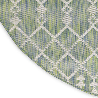 Nourison Positano POS02 Blue Green Area Rug Corner Image