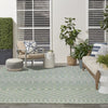Nourison Positano POS02 Blue Green Area Rug Corner Image