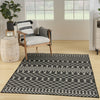 Nourison Positano POS02 Black Area Rug Corner Image
