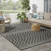 Nourison Positano POS02 Black Area Rug Corner Image