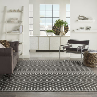 Nourison Positano POS02 Black Area Rug Swatch Image