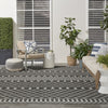 Nourison Positano POS02 Black Area Rug Corner Image