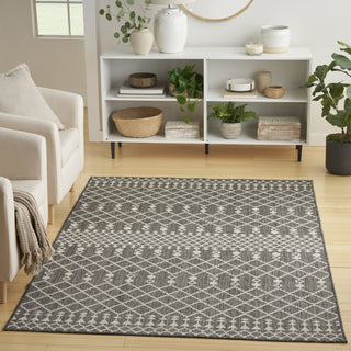 Nourison Positano POS02 Charcoal Area Rug Corner Image