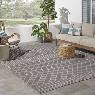 Nourison Positano POS02 Charcoal Area Rug Corner Image