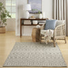 Nourison Positano POS02 Light Grey Area Rug Swatch Image