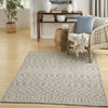 Nourison Positano POS02 Light Grey Area Rug Corner Image
