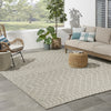 Nourison Positano POS02 Light Grey Area Rug Corner Image