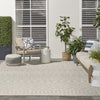 Nourison Positano POS02 Light Grey Area Rug Corner Image