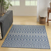 Nourison Positano POS02 Navy Blue Area Rug Corner Image