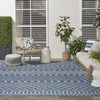 Nourison Positano POS02 Navy Blue Area Rug Corner Image