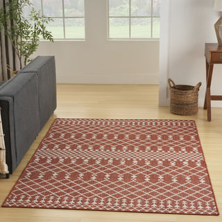 Nourison Positano POS02 Terracotta Area Rug Corner Image