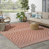 Nourison Positano POS02 Terracotta Area Rug Corner Image