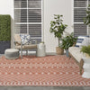 Nourison Positano POS02 Terracotta Area Rug Corner Image