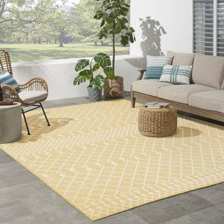 Nourison Positano POS02 Yellow Area Rug Corner Image