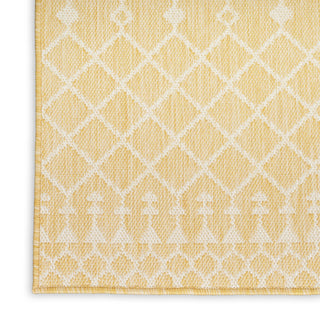 Nourison Positano POS02 Yellow Area Rug Corner Image
