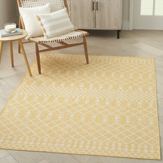Nourison Positano POS02 Yellow Area Rug Corner Image