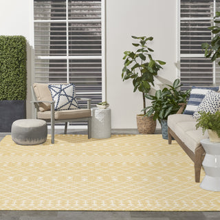 Nourison Positano POS02 Yellow Area Rug Corner Image