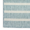 Nourison Positano POS03 Aqua Ivory Area Rug Corner Image