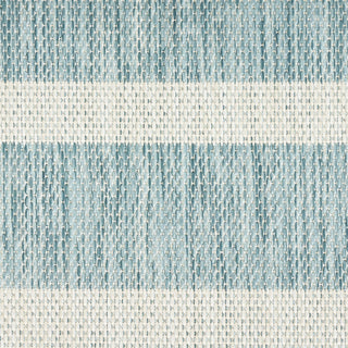 Nourison Positano POS03 Aqua Ivory Area Rug Corner Image