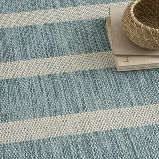 Nourison Positano POS03 Aqua Ivory Area Rug Texture Image
