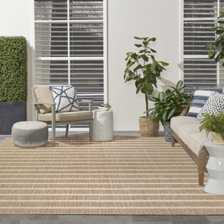 Nourison Positano POS03 Beige Ivory Area Rug Corner Image