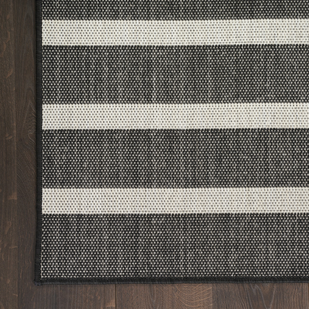 Nourison Positano POS03 Black Ivory Area Rug main image