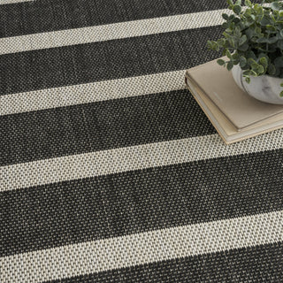 Nourison Positano POS03 Black Ivory Area Rug Texture Image