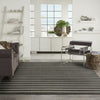 Nourison Positano POS03 Black Ivory Area Rug Swatch Image