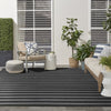 Nourison Positano POS03 Black Ivory Area Rug Corner Image