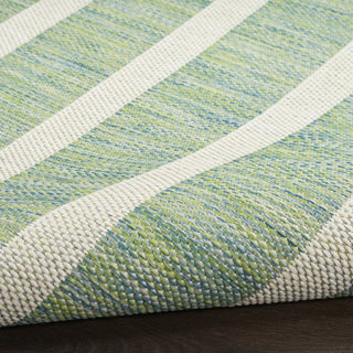 Nourison Positano POS03 Blue Green Ivory Area Rug Detail Image