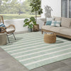 Nourison Positano POS03 Blue Green Ivory Area Rug Corner Image
