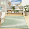 Nourison Positano POS03 Blue Green Ivory Area Rug Corner Image