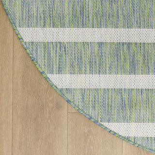 Nourison Positano POS03 Blue Green Ivory Area Rug main image