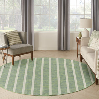 Nourison Positano POS03 Blue Green Ivory Area Rug Swatch Image