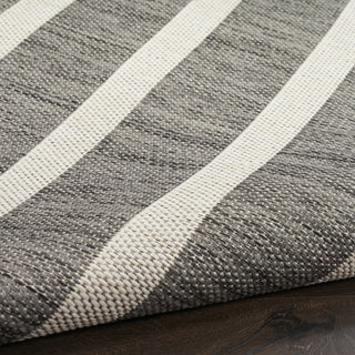 Nourison Positano POS03 Charcoal Ivory Area Rug Detail Image