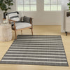Nourison Positano POS03 Charcoal Ivory Area Rug Corner Image