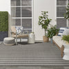 Nourison Positano POS03 Charcoal Ivory Area Rug Corner Image
