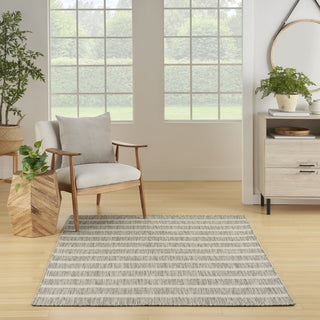 Nourison Positano POS03 Grey Ivory Area Rug Swatch Image