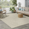 Nourison Positano POS03 Grey Ivory Area Rug Corner Image