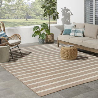 Nourison Positano POS03 Jute Ivory Area Rug Corner Image