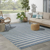 Nourison Positano POS03 Navy Ivory Area Rug Corner Image